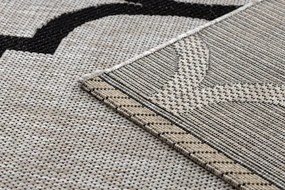 Koberec SIZAL FLOORLUX 20608 strieborný / čierny