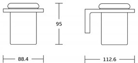 Mexen príslušenstvo, Lea držiak na kefku, zlatá, 7026038-50
