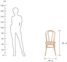 WIENER MELANGE Stolička 90 cm