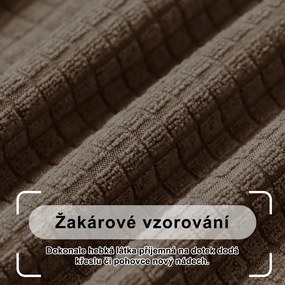 Elastický žakárový poťah na trojmiestnu pohovku BestBerg / svetlohnedá