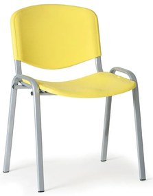 Plastová stolička ISO - sivé nohy, žltá