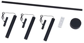 Moderný koľajnicový systém s 3 čiernymi závesnými svetlami 1-fázový - Magnetic Cassie