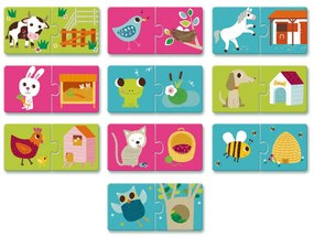 Puzzle Duo – Kde zvieratká bývajú (brlôžteky)