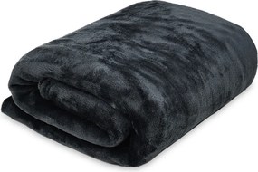 Flanelová deka Viktória 140x200 cm, antracitová