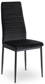 Jedálenská stolička NARIS, čierna zamatová