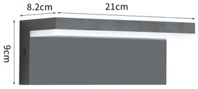 Brilagi - LED vonkajšie nástenné svietidlo TESSI LED/10W/230V antracit IP54
