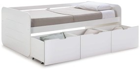 Detská posteľ taob s úložným priestorom 90 x 190 cm biela MUZZA