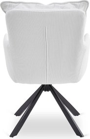 Otočná stolička CITY Cream Corduroy