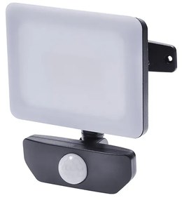 SOLIGHT LED reflektor Quick so sensorom, 10W, 850lm, 4000K, IP65, čierny