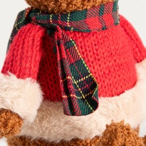 Vianočná dekorácia TARTAN medvedík 752278