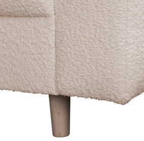 Béžová rohová pohovka z textílie buklé (ľavý roh) Ariella – Ropez