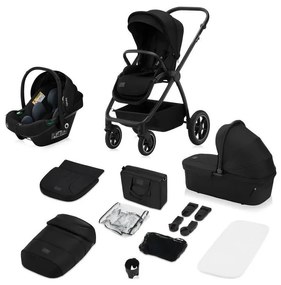 Lionelo - Kombinovaný kočík 3v1 MERIL Black Onyx
