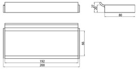 Emco Select - Odkladací box 200 mm, hliník 949705090