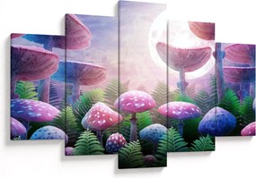 Obraz - Huby pri splne, grafika (150x105 cm)