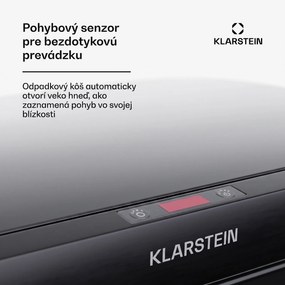 Klarstein Bezdotykový senzorový odpadkový kôš 56 l nerez, soft-close, 3 nádoby, LED displej, časovač