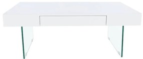 Tempo Kondela Konferenčný stolík, biely extra vysoký lesk, DAISY 2 NEW