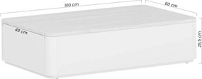 Kávový stolík Amilio 100 cm so zásuvkami - kasmír + olejovaný dub