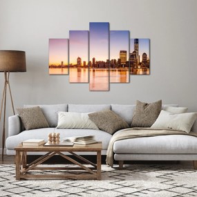 Obraz mesta pri západe slnka (150x105 cm)