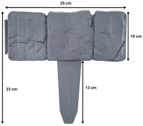 4Home Záhradná palisáda - obrubník Stone, 2,5 m