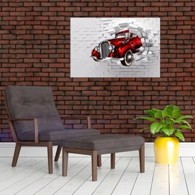 Obraz - Červené auto (90x60 cm)