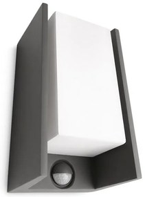 Philips - Vonkajšie nástenné svietidlo so senzorom BRIDGE 1xE27/15W/230V IP44