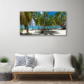 Obraz Canvas Pláž palma stromy príroda 140x70 cm