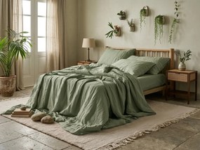 Mušelínové obliečky MUSSARI olivovo zelené Rozmer obliečky: 70 x 90 cm | 140 x 200 cm