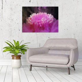Obraz kvetiny v ružovom dyme (70x50 cm)