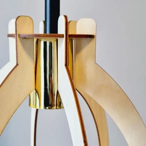 Prisadený luster LANDO 1xE27/15W/230V buk