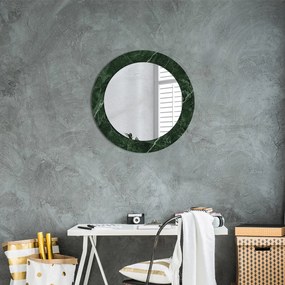 Okrúhle ozdobné zrkadlo na stenu Zelený mramor fi 60 cm