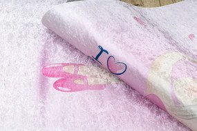 Detský koberec protišmykový BAMBINO 42830 Balerína, ružový