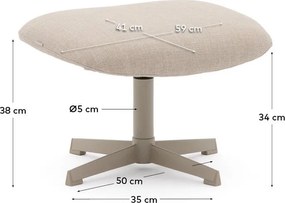 Tmavomodrá ženilková podnožka Teryl – Kave Home