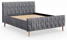 Čalúnená posteľ bez matraca FLORA 180x200 cm sivá