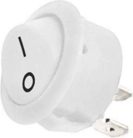 BERGE Zápustný vypínač okrúhly biely