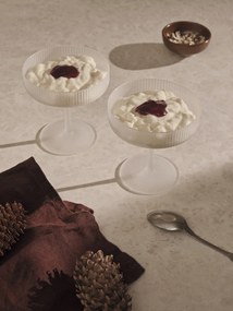 Ferm Living Poháre na šampanské Ripple Frosted 150 ml – set 2 ks