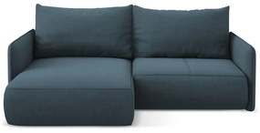 Modrá rozkladacia/s úložným priestorom rohová pohovka (ľavý roh) Nanea – Makamii