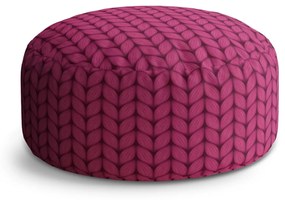Sablio Taburet Pletenie vo fuksiovej farbe: 40x50 cm