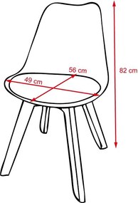 Set jedálenského nábytku stôl Catini TABERG + 4ks stolička biela 2024