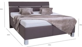 Čalúnená posteľ s matracom a úložným priestorom ALIS 160x200 cm hnedá
