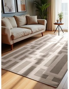 Sivo-krémový koberec 160x235 cm Perles Onyx – Elle Decoration