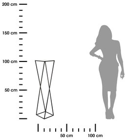 Stojan na kvety LEKOK 100 cm čierny