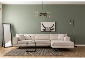 Svetlobéžová rohová pohovka Artie Jivago, pravý roh