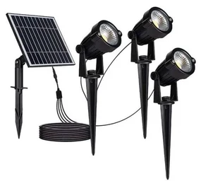 V-Tac SADA 3x LED Vonkajšia solárna lampa 3xLED/1,2W/3,7V IP65 3000K 4000 mAh VT1267
