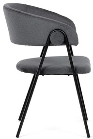 Autronic BONTEC Jedálenská stolička, šedá, zamatová látka, DCL-X7130 GREY2 Farba: Šedá