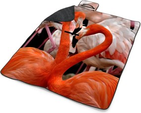 Sablio Plážová deka Plameniaky 2: 200x140 cm