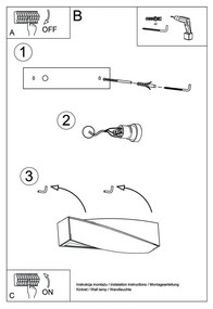Nástenné keramické svietidlo Sollux Taurus