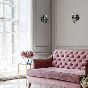 Nástenná lampa DONATO 1xE14/40W/230V čierna