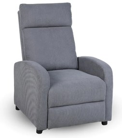 Relaxačné polohovacie TV kreslo SOFI — menčester, sivá