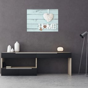 Sklenený obraz - I love home (70x50 cm)