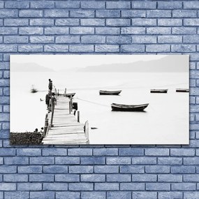 Obraz na akrylátovom skle Most loďky architektúra 120x60 cm